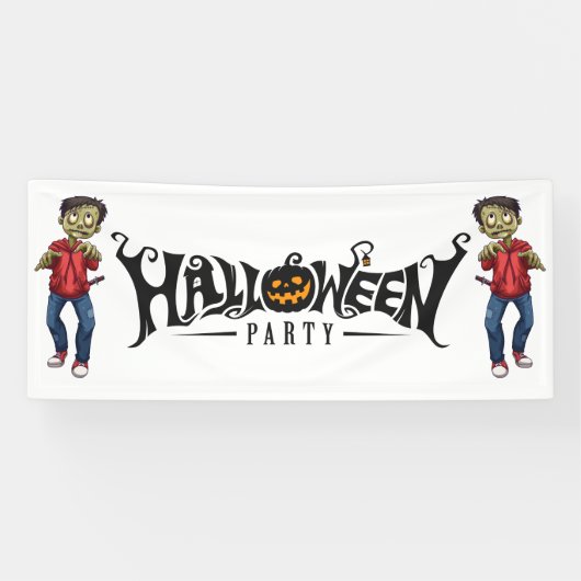 Banderoles Zombies d'Halloween (Horizontal)