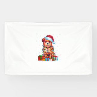Banderoles Zuchon Chien Moche Noël Éclairage Santa Hat Zuchon