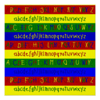 Bandes Alphabet Primaire-20 x 20 Poster mural