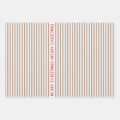 Bandes, arbres de Noël, papier marron-neige (Devant)