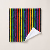 Bandes arc-en-ciel colorées sur Arrière - plan per (Gant de toilette)