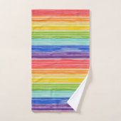 Bandes arc-en-ciel inondées (Serviette à main)