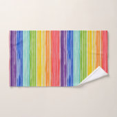 Bandes arc-en-ciel inondées (Serviette à main)