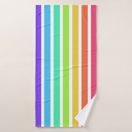 Bandes arc-en-ciel lumineuses (Serviette de bain)