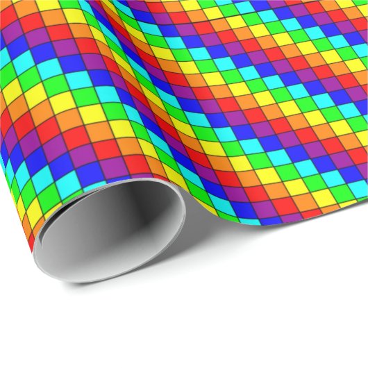 Bandes Arc-en-Ciel - Papier Cadeau (Coin rond)