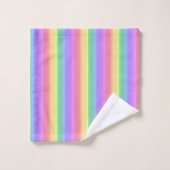 Bandes arc-en-ciel pastel (Gant de toilette)