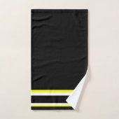 Bandes blanches et grises noires (Serviette à main)
