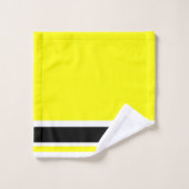 Bandes blanches et grises noires (Gant de toilette)