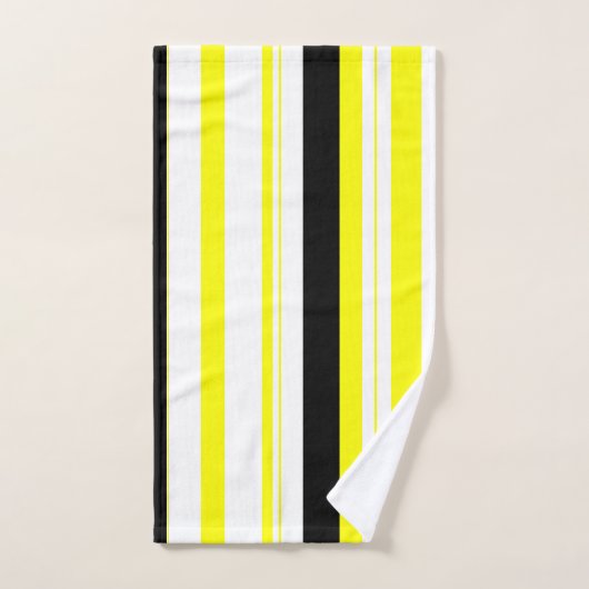 Bandes blanches et grises noires (Serviette à main)