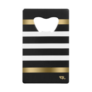 Bandes blanches et noires Accents or motif