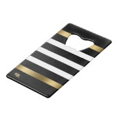 Bandes blanches et noires Accents or motif (Dos Angle)