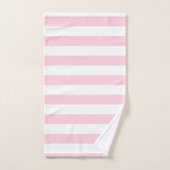 Bandes blanches et roses millénaires (Serviette à main)