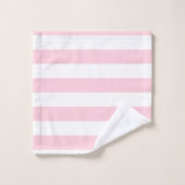 Bandes blanches et roses millénaires (Gant de toilette)