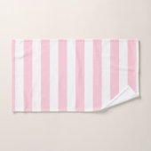 Bandes blanches et roses millénaires (Serviette à main)