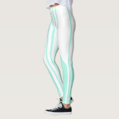 Bandes blanches et vertes leggings (Gauche)