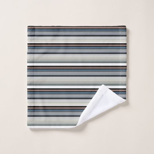 Bandes blanches gris mignonnes (Gant de toilette)