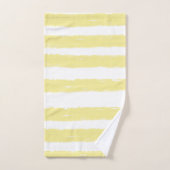 Bandes blanches jaunes (Serviette à main)