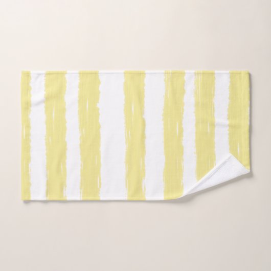 Bandes blanches jaunes (Serviette à main)