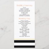 Bandes blanches noires, programme de mariage pour (Dos)