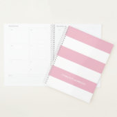 Bandes blanches rose pâle modernes texte du nom pe (Devant avec enveloppe)