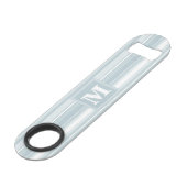 Bandes bleu glace monogramme (Devant angulaire)