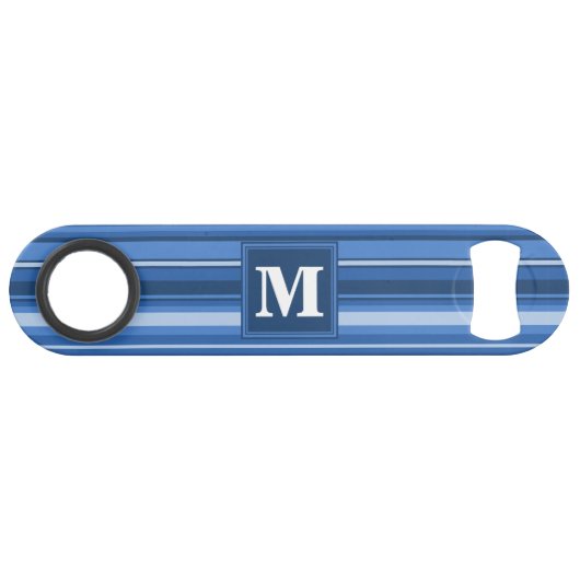 Bandes bleu monogramme (Devant (Horizontal))