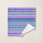 Bandes bleu violet mignonnes (Gant de toilette)