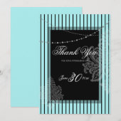 Bandes bleues et noires Invitation (Devant / Derrière)