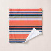 Bandes bleues orange (Gant de toilette)