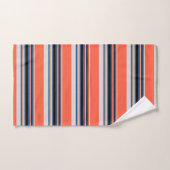 Bandes bleues orange (Serviette à main)