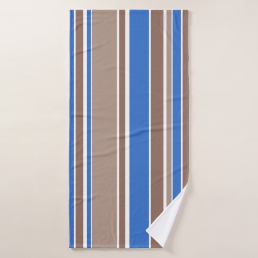 Bandes Brown et bleues (Serviette de bain)