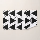 Bandes Chevron Triangle Noir et Blanc (Serviette à main)