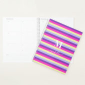 Bandes Colorées avec Monogramme en Script (Devant avec enveloppe)
