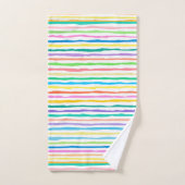 Bandes colorées dessinées à la main (Serviette à main)