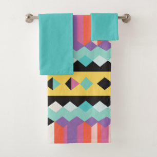 bandes colorées et triangles Motif mélange
