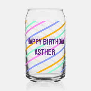 Bandes colorées joyeux anniversaire ajouter nom ch