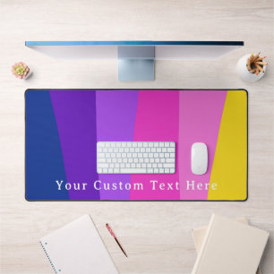 Bandes colorées Texte personnalisé rose jaune