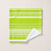 Bandes complexes en vert citron et blanc (Gant de toilette)