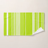Bandes complexes en vert citron et blanc (Serviette à main)