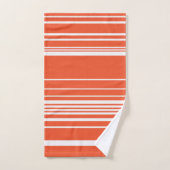 Bandes complexes - Orange et Blanc (Serviette à main)