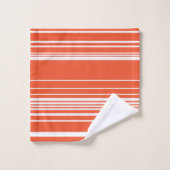 Bandes complexes - Orange et Blanc (Gant de toilette)