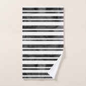 Bandes d'aquarelle noir et blanc (Serviette à main)