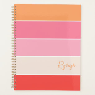 Bandes de blocs de couleurs d'été rose