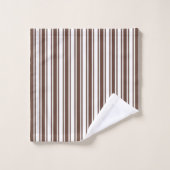 Bandes de bonbons brun et blanc chocolat (Gant de toilette)