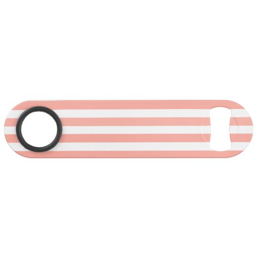 Bandes de bonbons corail et blanc (Dos Horizontal)