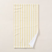 Bandes de bonbons jaune pâle et blanc (Serviette à main)