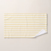 Bandes de bonbons jaune pâle et blanc (Serviette à main)