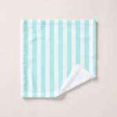 Bandes de bonbons turquoise et blanche (Gant de toilette)