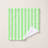 Bandes de bonbons vert et blanc de chaux (Gant de toilette)