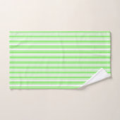 Bandes de bonbons vert et blanc de chaux (Serviette à main)